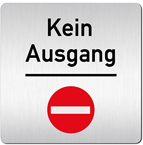 Türschilder24 XXL Schild - Türschild • 125 x 125 mm • kein Eingnag/Durchgang/Ausgang, betreten verboten • (kein Ausgang)