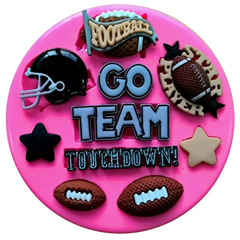 American Football Sport Silicone Mould Mold for Cake Decorating Cake Cupcake Toppers Icing Sugarcraft Tool by Fairie Blessings