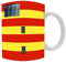 WB wohn trends Tasse mit rundum Motiv: Leuchtturm Pilsum ~ Farbe: weiß ~ Kaffee-Becher mit Motiv