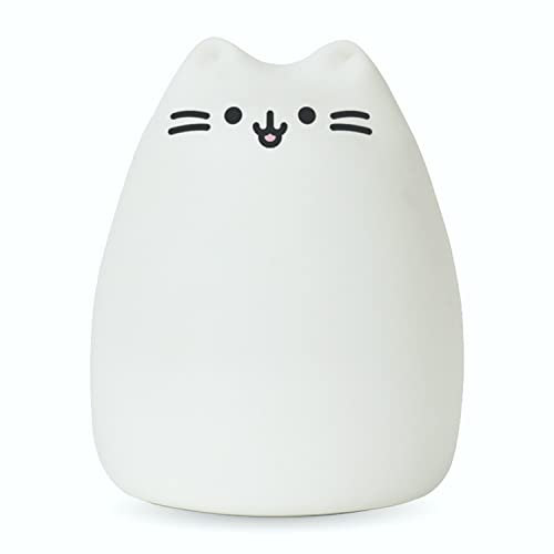 InnoGIO GIOKitty Midi, Nachtlicht als Katze aus Silikon für Kinder, 7 Farben mit Abschaltautomatik, Deko für Baby- & Kleinkinderzimmer, Einschlafhilfe & Night Light für Kids, LED Lampe in Tierform