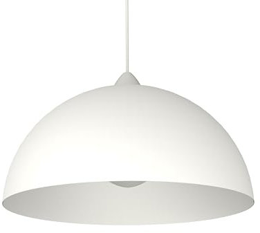 Hängelampe Pendelleuchte Modern minimalistisch Hängelleuchte Fassung E27 Lampenschirm Metall weiß Modern 40cm