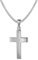 trendor Kreuz-Anhänger 21 mm Weißgold 585 (14 Karat) mit Silberkette 75270-40 40 cm