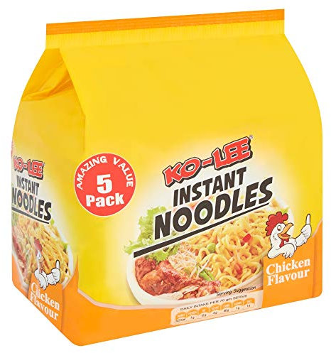 Ko - Lee Instant Noodles Chicken Flavour 5 Pack 350g, White