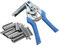 MUYIRTED 1 x Schweineringzange und 600 x Klammern, M-Clip-Zange, Klammern, Vogelgitter, Käfigdraht, Zaun-Installation (blau)