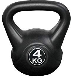 Vivol Kettlebell 4kg Vinyl - Kugelhantel Training Gewicht met Premium Kunststoffmantel und Zementfüllung - Für Gym, Crossfit und Fitness zu Hause