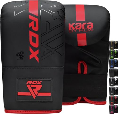RDX Boxhandschuhe für Kickboxen und Muay Thai Training, Maya Hide Leder Kara Boxsack Handschuhe für Kampfsport, Sparring, Boxen, MMA, Punchinghandschuhe für Fitness Stanzen, Sandsack (MEHRWEG)