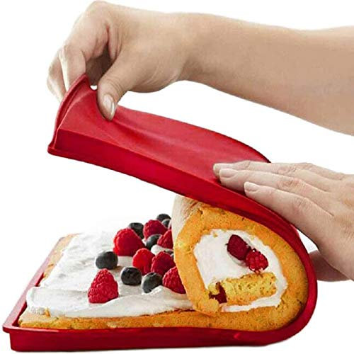 BEAUTYBIGBANG Silicone Non Stick Swiss Roll and Roulade Baking Sheet Swiss Roll Cake Roller Pad Bakeware Baking Tools