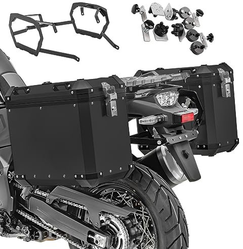 Alu-Koffer + Kofferträger für KTM 390 Adventure 20-23 GX45 schwarz