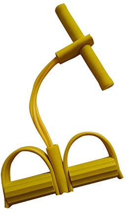 Bauchtrainer Multifunktions-Krafttraining, 4 Tubes Pedal Resistance Band, Expander Elastisches Sit-up Pull Rope Bodybuilding Pedalwiderstandsband für Yoga Arm Bein Dehnen Abnehmen Training (Orange)