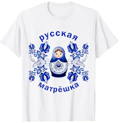 Matrjoschka Matroschka Russische Puppe Gschel Sowjetunion T-Shirt
