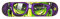 Centrano Unisex – Erwachsene Hydroponic Skateboard Deck, Rectangular Purple, 8.25