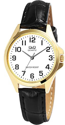 Q&Q Orologio Analogico-Digitale Automatico Donna con Cinturino in Pelle Sintetica S7230553