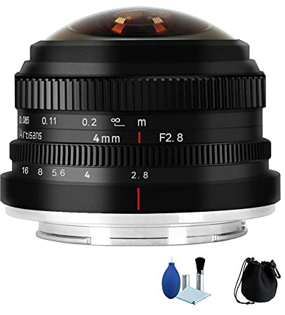 7artisans 4mm F2.8 APS-C Frame Manual Focus 225°Ultra Wide Angle Fisheye Lens for Sony E-Mount Mirrorless Cameras A7 A7R A7S A7II A7RII A7SII A9 A7RIII A7III A7RIV A9II A7SIII A7C A1
