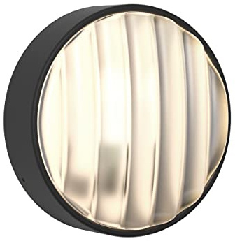 Astro Montreal Round 220 Outdoor Wall Light - IP44 Rated - (Textured Black), LED E14/SES Lamp, Designed in Britain - 1032005-3 Years Guarantee
