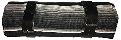Border Town Industries Acryl-Decke Rolle für Harley Davidson, Serape, 80 x 60 inches, Schwarz