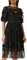 Maya Deluxe Womens Midi Dress Ladies Sequin Embellished Short Sleeve Dress for Wedding Guest Bridesmaid Prom Ball Evening Occasion Black Size 18 UK