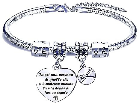 POIUYTRE Bracciale Donna Braccialetto Amicizia Regalo Donna Compleanno Regali Natale Donna Tu sei Una Persona di Quelle Che si Incontrano Quando la Vita Decide di Farti un Regalo (2)