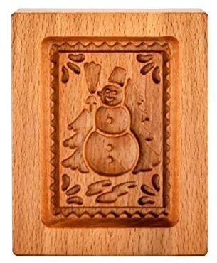 Aizuoni Keksformen aus Holz | Elch Ausstecher aus Holz,Keks- und Keks-Backform aus Holz, weihnachtlich geschnitzter Keksausstecher, 3D-Prägeform, Kekspresse, Stempel für die Küche zum Selbermachen