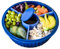Yumbox Leakproof Poke Salad Bowl with Removable 3-Section Divider - 4.2 Cups Volume, BPA-Free, Microwave-Safe - Easy-Open with Triple Latches; ideal for adult lunch (Hawaii Blue), HBP2023103