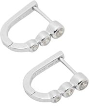 ESPRIT Damen-Creolen 925er Silber 6 Zirkonia One Size Silber 32024509