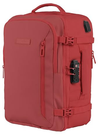 BidMamba Ryanair Handgepäckrucksack 40x20x25, Rucksacktasche 20L Easyjet Low Cost Flights - Rot