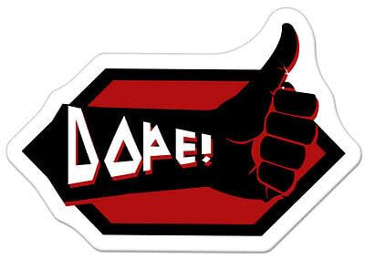 WildeBabsKLBT Dope Thumbs Up car K1698 Hochwertiger Premium Autoaufkleber Sticker Aufkleber selbstklebende Folie 12 cm