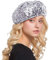 Disco Accessoires 70Er Jahre Kostüm Glitzer Baskenmütze Disco Alien Hut Silber Pailletten Glitzer Kostüm 70Er 80Er Jahre Outfit Damen Für Fasching Karneval Kostüm(03 Silver)