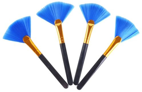 Computer Keyboard Cleaning Brush PC Laptop Keyboard Cleaning Kit 12CM Blue Bristles Fan Shaped Brush Fine Bristles Brush Printer Cleaner Gap Track Narrow Space Cleaning Tools 4PCS