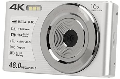 Digitalkamera, 48 MP, 2,4 Zoll, 1080P, 8-facher Zoom, Selfie Anti-Shake, Tragbare Taschenkamera, mit Handkabel, für Teenager, Studenten, Jungen, Mädchen, Senioren