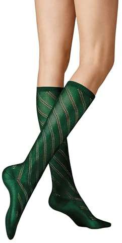 KUNERT Damen Kniestrümpfe Diagonal Crochet Fashion