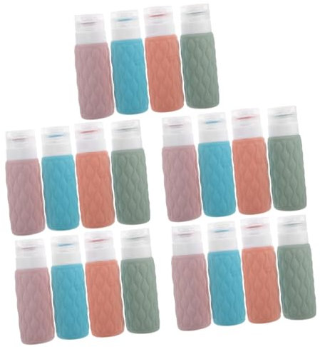 FOMIYES 5 Set Di Contenitori Per Articoli Da Toeletta in Silicone Per Bottiglie Da Viaggio Contenitori Per Lozione E Shampoo 4 Pezzi * 5