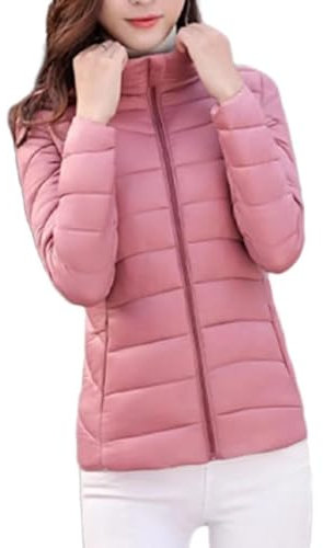 Manteau Hiver Femme Veste Manteau Chaud Doudounes Manches Longues Outwear (FR/ES, Alpha/lettres, M, Taille normale, Taille normale, Rose foncé)