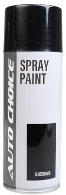 AutoChoice Black Gloss Spray Paint 400ml, CFC Free, For Metal, Wood, Concrete, Plastics, Acrylic, Glass