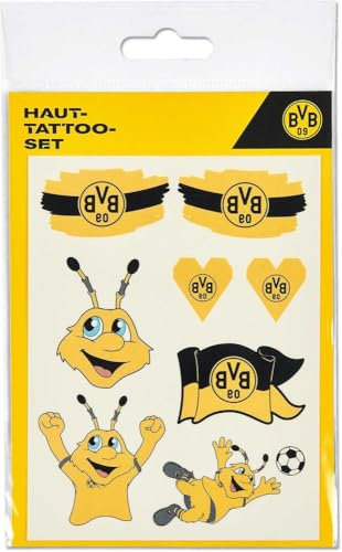 Dortmund Borussia Tattoo-Set - Emma - 8 Motive temporäres Tattoo Hauttattoo BVB 09