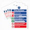 Fire Action Notice Sign - 1mm Rigid Plastic, Pack of 5-200mm x 300mm - Fire Action Sign, Evacuation Procedure, Report to Assembly Point, With Emergency Number, Comprehensive Fire Signage,