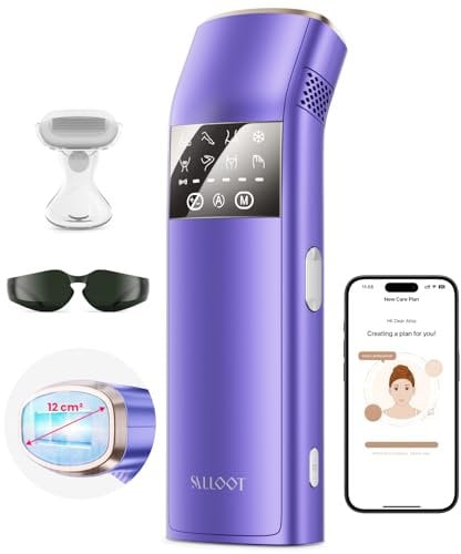 Haarentfernung Laser mit Saphir-Eis-Kühlung Technologie, Schmerzfreie IPL Geräte Haarentfernung Damen, Herren, für Gesich, Bikini, Körper, Beine, Achseln