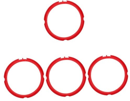 jojofuny 4pcs Pressure Cooker Spare Parts Silicone Ring Replacement Gasket for Pressure Cooker Circle (3qt)