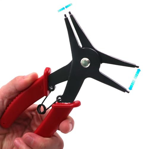 Pinces de tension étendus, pince à anneau de sécurité à double fonction, pinces d'outil d'arrosage pour anneau intérieur et anneaux de sécurité annuelle extérieure, acier