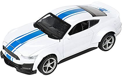 Toi-Toys Mustang V8 Modellauto aus Metall mit Rückzugmotor Modell Auto Spielzeugauto Spielzeug Geschenk 4-Varianten 73 (Weiss)