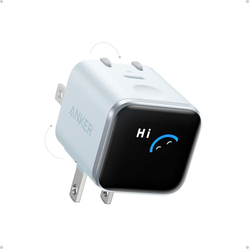 Anker Smart Display Charger,Anker Nano 45W Max GaN Fast Charging USB C Charger Block,180° Foldable Plug,Smart Recognition,Built-in Care Mode,for iPhone17/16/15(Non-Battery,One USB-C Port,No Cable)