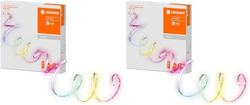 LEDVANCE TV LED Strips 1m mit USB Anschluss, RGB inklusive Fernbedienung, Hintergrundbeleuchtung Fernseher, Beleuchtung für Bilder, Lichtband selbstklebend, TV Surround FLEX St Rgbw-farben Änderbar