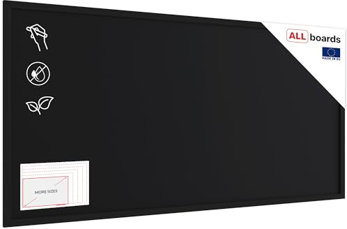 ALLboards Kreidetafel mit schwarzem lackiertem ECO-Holzrahmen 120x60cm, Schwarz, Schreibtafel, Kreide, Kreidetafel wand, Tafel gastronomie, Wandtafel für Gastronomie