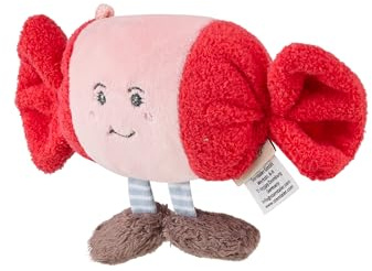 Sterntaler Kuscheltier S Bonbon aus kuscheligem Flausch, gefüllt mit Polyesterwatte, mit Knisterpapier, 11,5 × 18,5 × 6,5 cm – rot