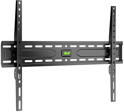 goobay TV Wandhalterung -Fixed- 37 bis 86 Zoll (94-219 cm) Extraflache Wandhalterung (2,7 cm Abstand) mit integrierter Wasserwaage - TV Halterung bis 45 kg, kompatibel mit Vesa 600x400 Schwarz - 79757