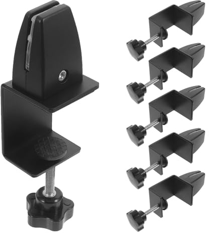 BUTIFULSIC 6 Stück Verstellbare Bürotrennwandklemmen aus Aluminiumlegierung für Schreibtischplatten 4 25mm Vielseitig Einsetzbar zur Raumoptimierung Am Arbeitsplatz