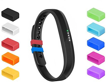 NEO+ Attaches en silicone compatibles avec les traqueurs d'activité Fitbit. Réparez le problème de chute du fermoir. Fixez le bracelet avec style (lot de 10)