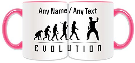 Nunchaku-Tasse mit Aufschrift „Evolution Wrapped Design“, einzigartige Namensnachricht, Spielerumrisse, Olympisches Spiel, Sporttrainer, Kungfu KongFu Kun Fanwaffe, Bruce Lee Chainsticks Geschichte