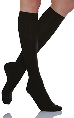 Relaxsan 920 (Schwarz 6-XXL) Kompressionssocken Herren und Damen 22-27 mmHg, Abgestufte Kompression Socken Baumwolle