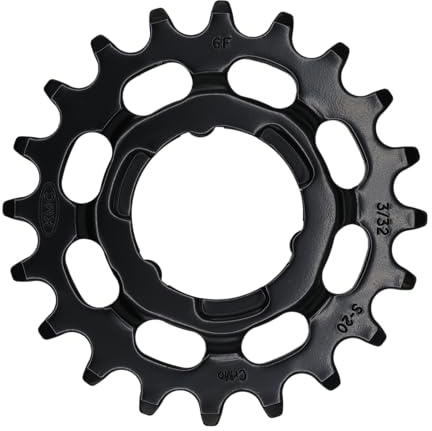 Kettenblatt, KMC Ritzel, 1/2 x 3/32, E-Bike, Shimano, Schaltungsnaben, 20 Zähne, CrMo, schwarz