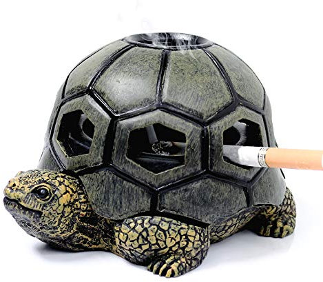 Monsiter QE Schildkröte Aschenbecher für Zigaretten Niedlicher Aschenbecher für Zuhause und Outdoor